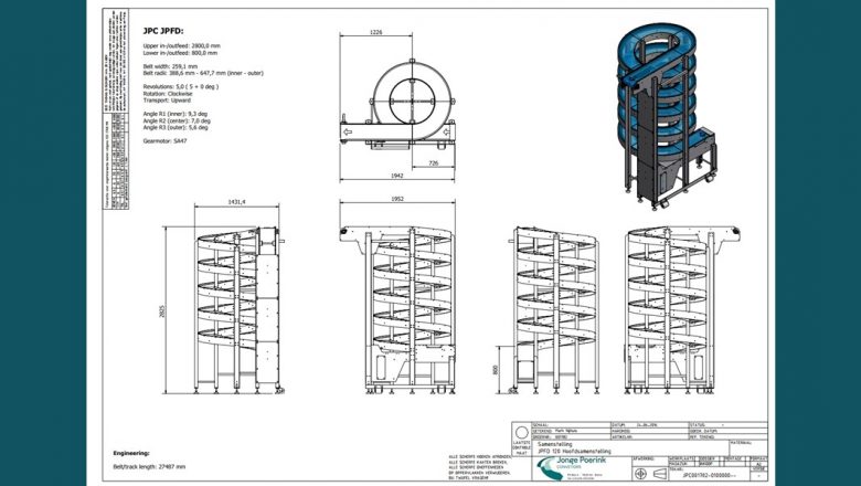 JP FD 120 Spiral conveyor